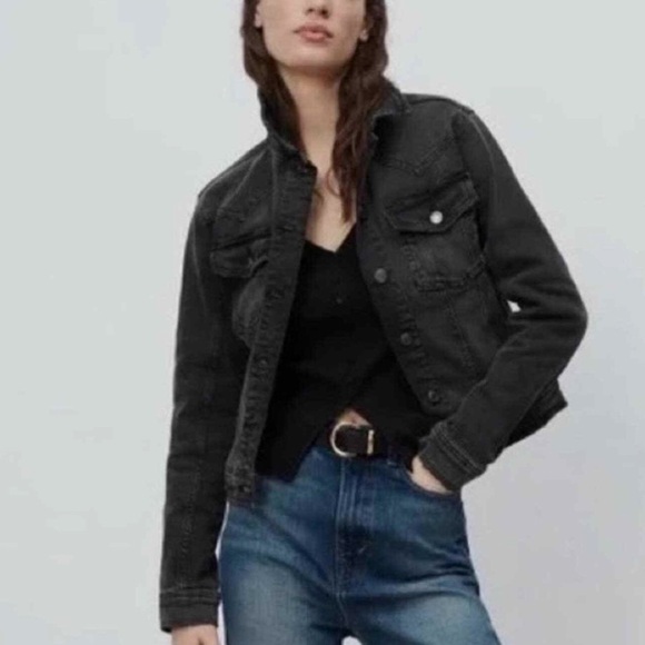 Zara Jackets & Blazers - ZARA Charcoal Denim Jacket